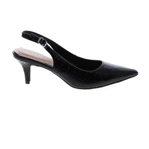 NEW Black Alligator Print Alfani StepFlex Slingback Heels